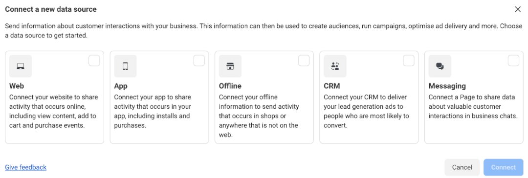 Data source options.