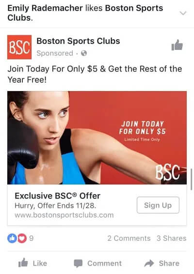 Offer ad example.