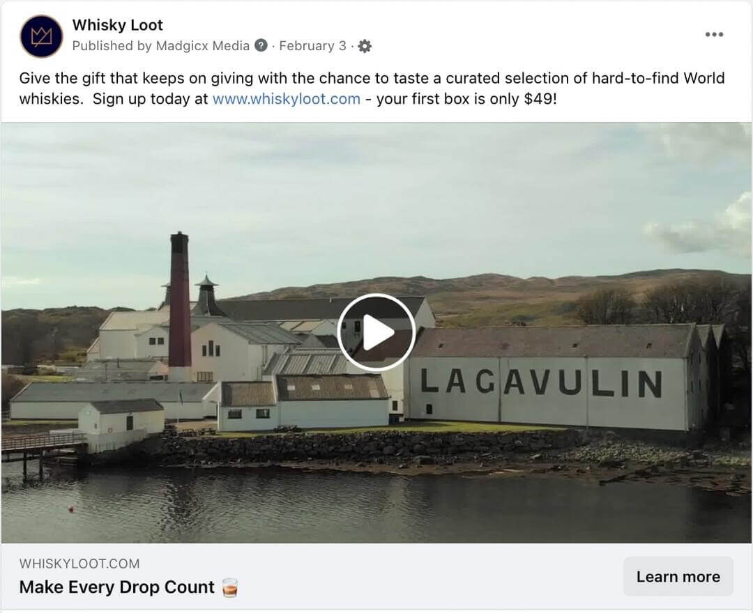 Whisky Loot - short ad copy test