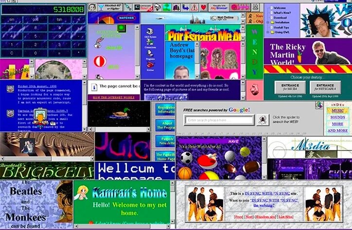 Geocities website snapshots