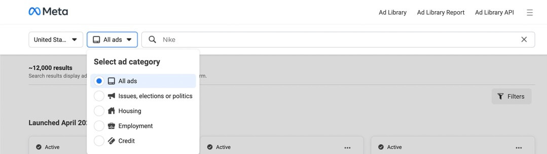 The Meta (Facebook) Ad Library