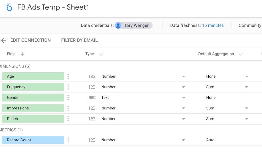 Map Fields - Google Data Studio