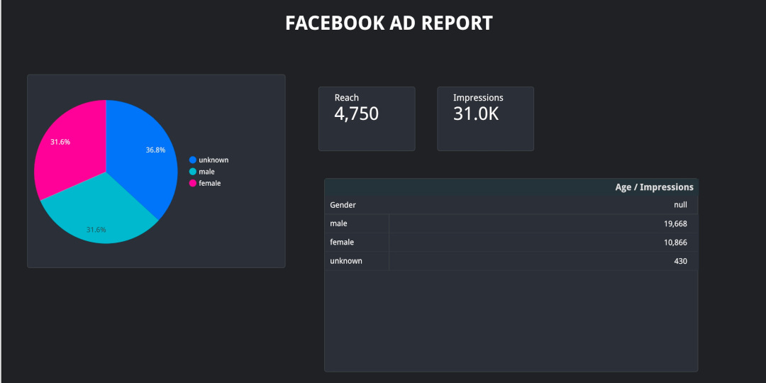 Sample Facebook Ad Report - Google Data Studio