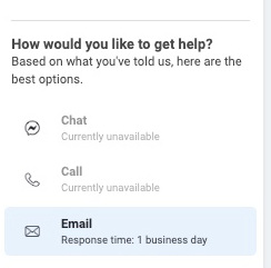 Facebook support - Facebook ad in review