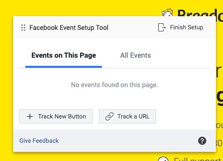 events setup tool