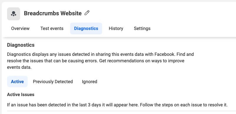 Facebook Diagnostics Tool