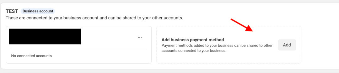 add payment method - Facebook