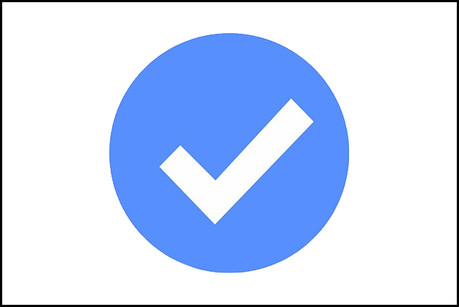 Blue Facebook verification check mark