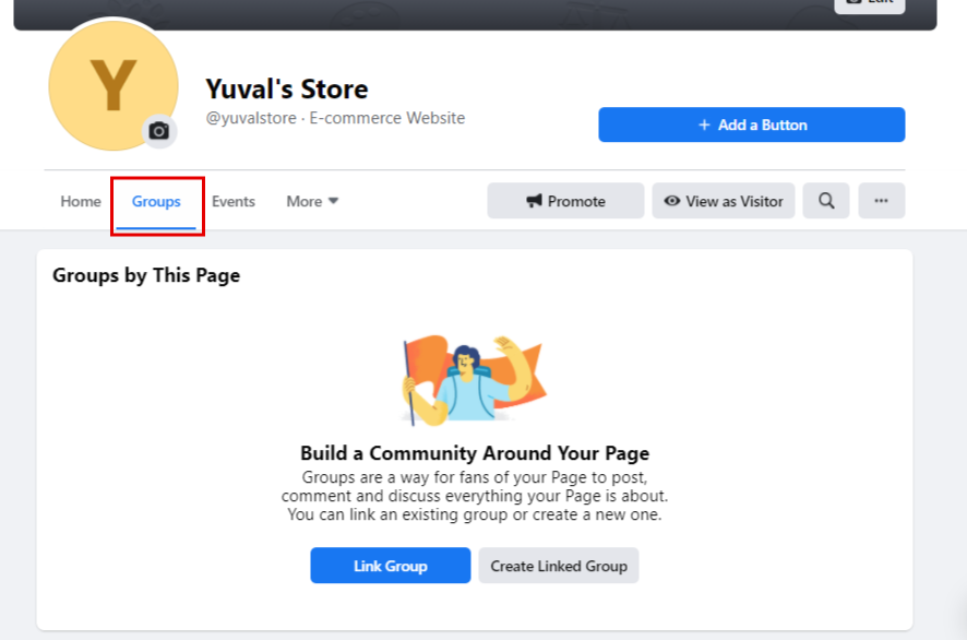 Create or link a group to your Facebook page