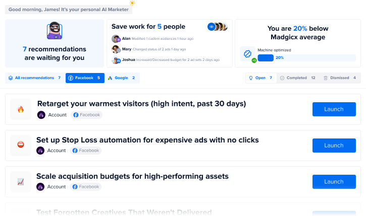 Madgicx AI Marketer - AI Marketing Automation Tools