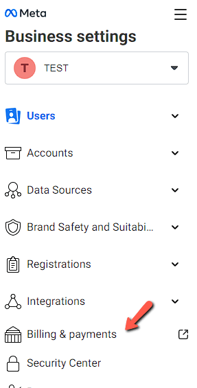 billing and payment - Facebook ads