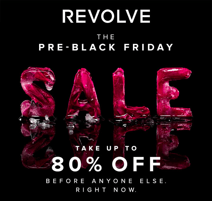 Revolve Black Friday ad example.