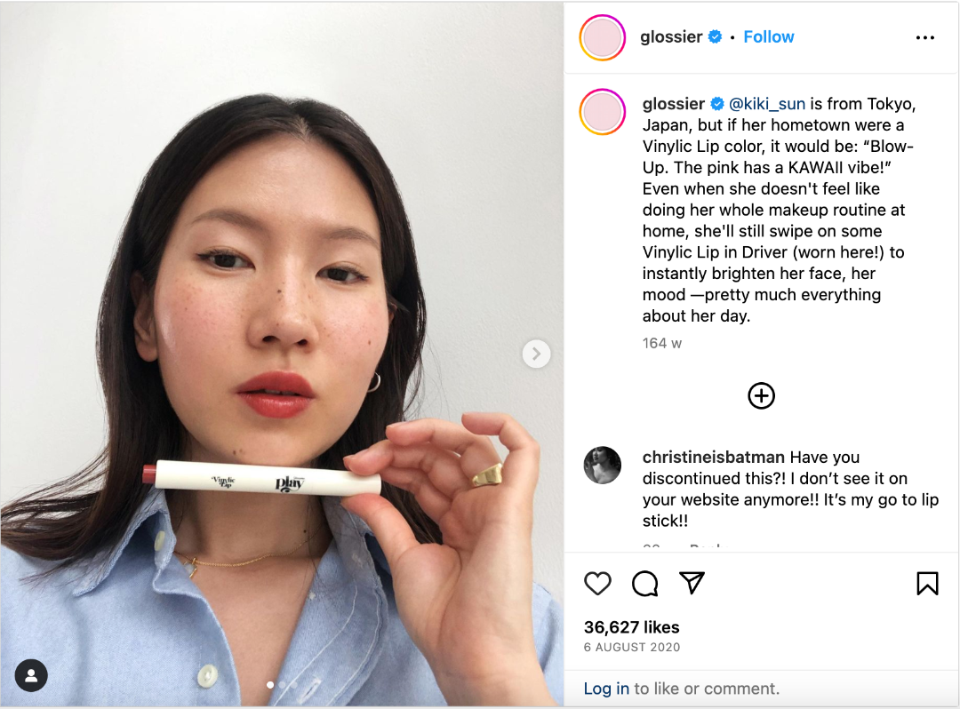 Glossier user-generated content.