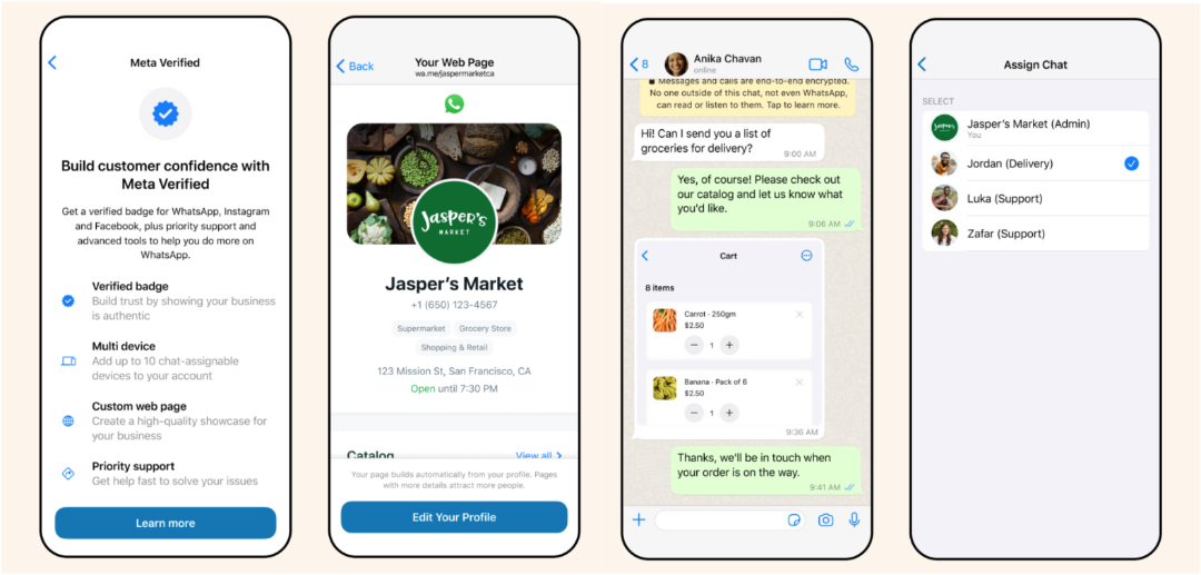 Meta Verified for businesses on WhatsApp.