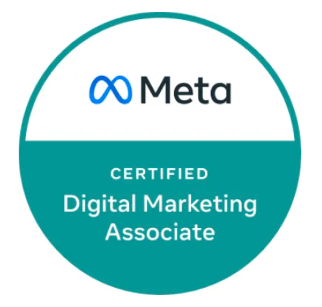 100-101 Meta Certified Digital Marketing Associate badge