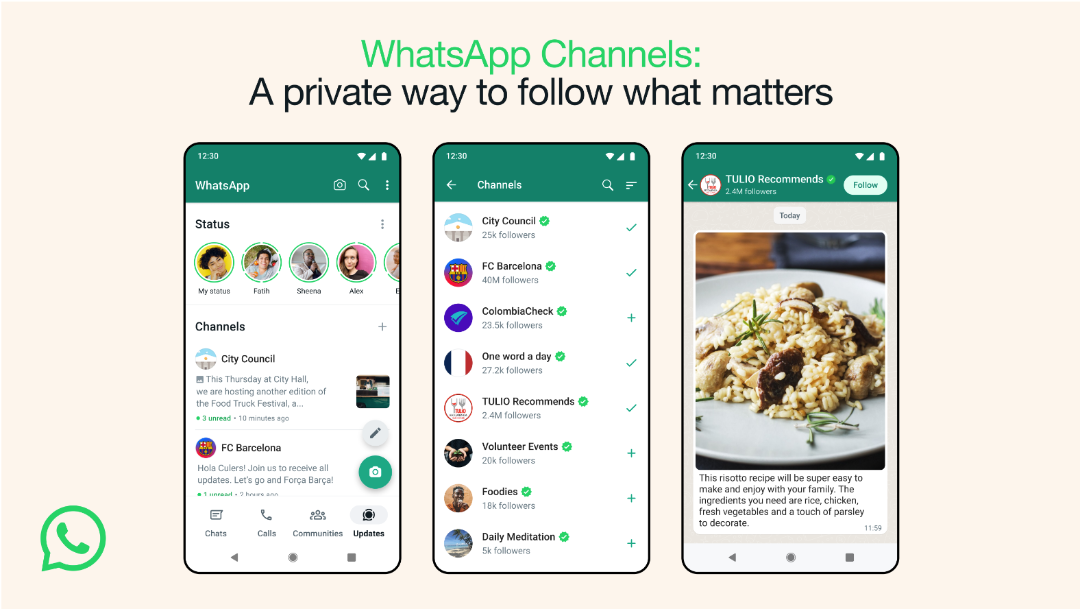 WhatsApp broadcast channels