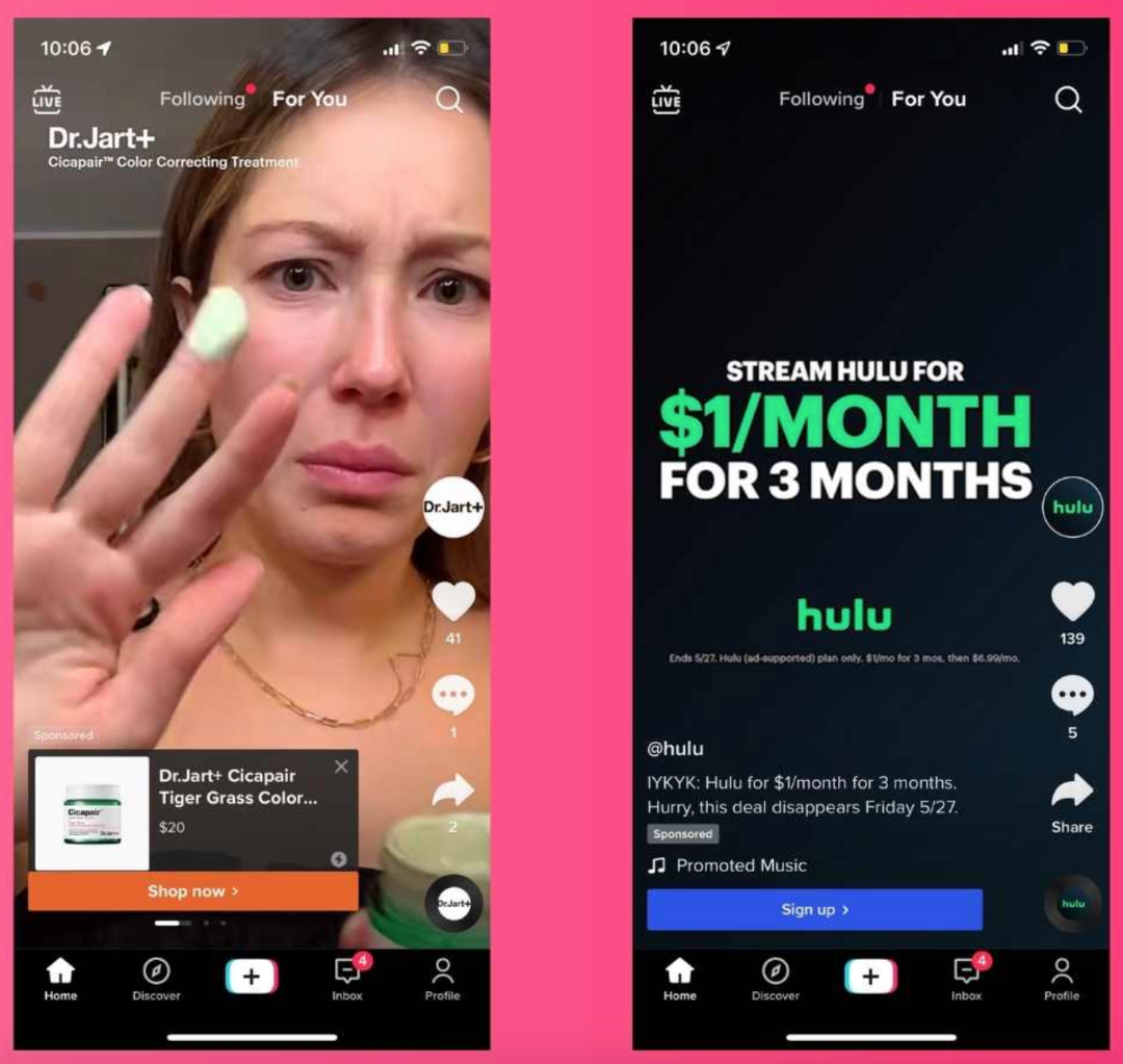 TikTok ads thumbnails