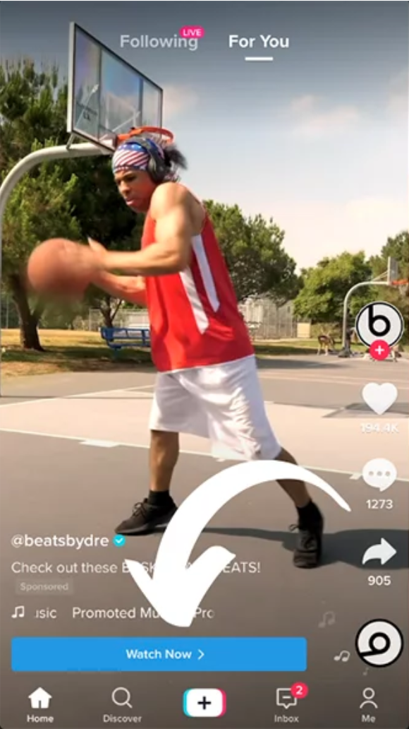 Beats by Dre TikTok ad.