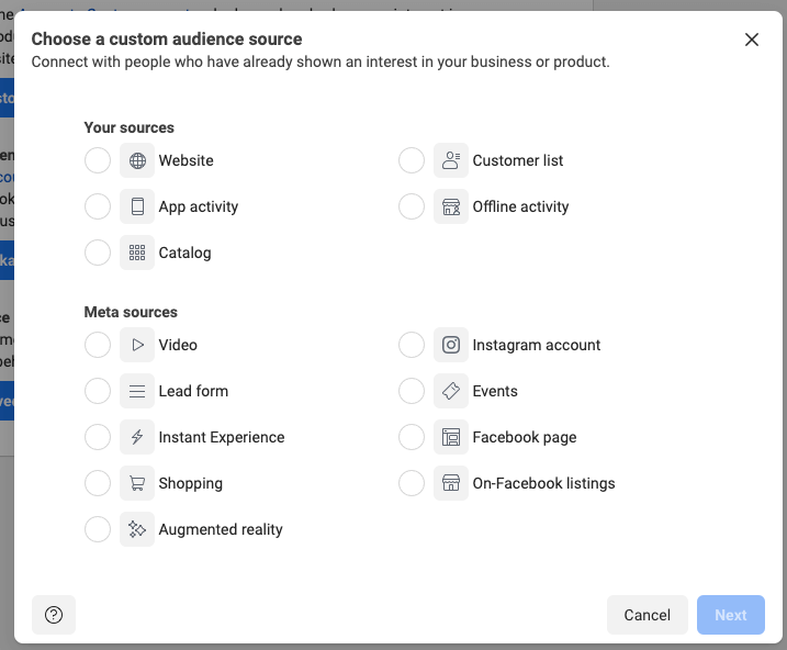 Facebook custom audiences