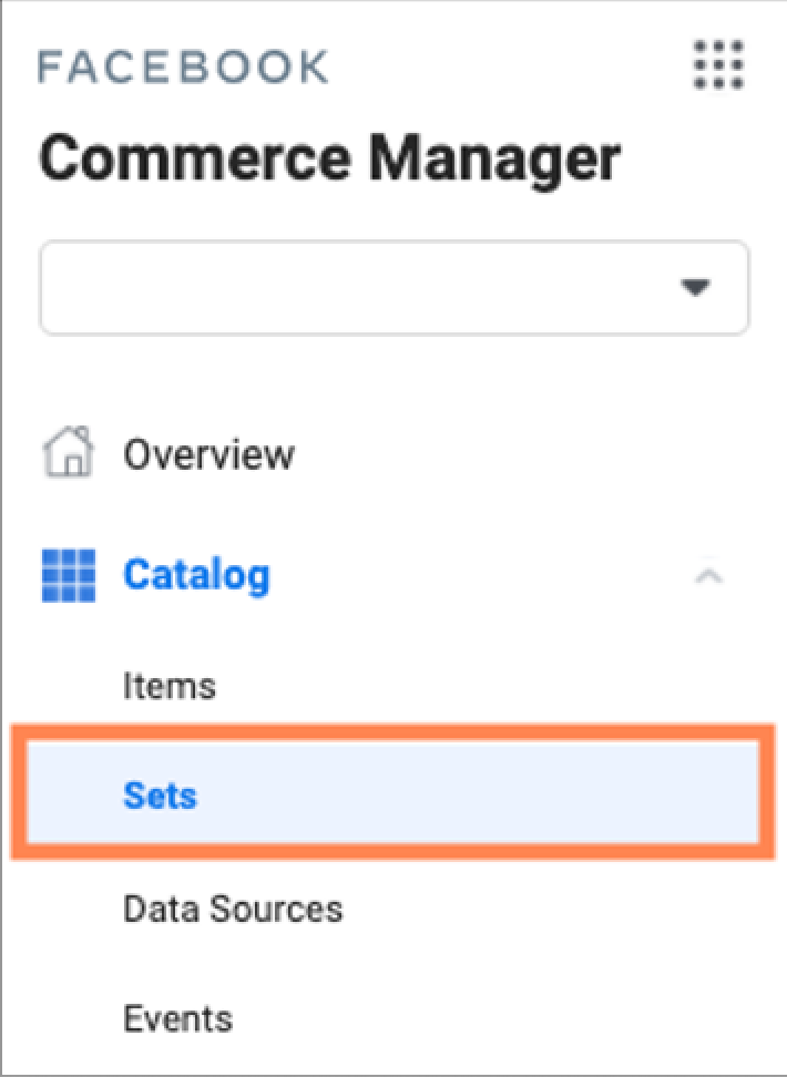 Facebook Commerce Manager - create product sets